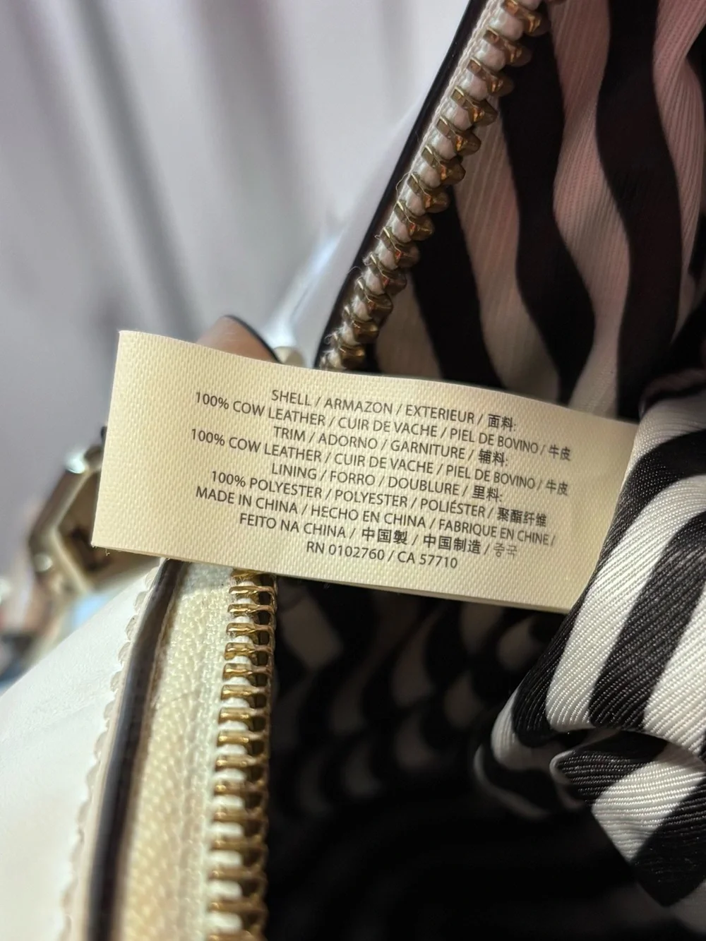 Kate Spade Parnell Street Pippa Bag Leather Satchel Crossbody White Tan Purse